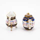 France. PORCELAIN SOLITAIRE WITH TENDRIL DECORATIONS AND DEEP BLUE GROUND - photo 10
