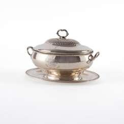London. SILVER TUREEN AND OVAL PLATTER