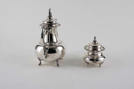 Otto Wolter. LARGE SILVER COFFEE AND TEA SERVICE WITH ROCAILLE CURVES - photo 3