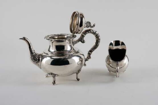 Otto Wolter. LARGE SILVER COFFEE AND TEA SERVICE WITH ROCAILLE CURVES - photo 12