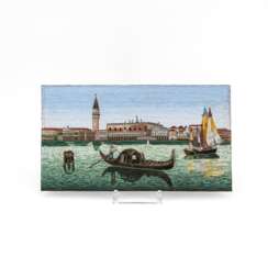 Italy. GLASS MICRO MOSAIC WITH A VIEW OF THE GRAND CANAL AND THE DOGE'S PLACE