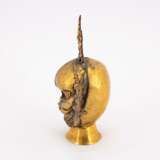 COPPER ROD- OR CROWN CENTREPIECE WITH SKULL AND FLAMES - photo 2