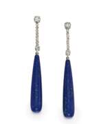 Bijoux. Lapis Lazuli-Diamond-Ear Jewellery