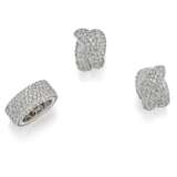 Diamond-Set: Ring and Ear STuds/Clips - photo 1