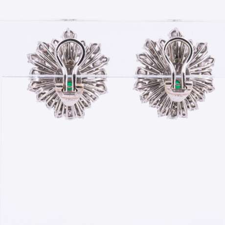 Emerald-Diamond-Ear Clip Ons - photo 3