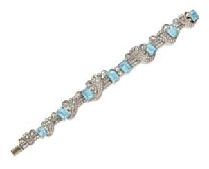 Aquamarin-Diamant-Armband
