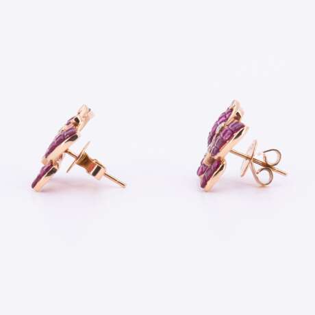 Ruby-Diamond-Ear-Studs - photo 2