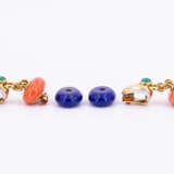 Lapis Lazuli-Coral-Diamond-Set: Necklace, Bracelet, Ear Studs - photo 8