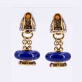 Lapis Lazuli-Coral-Diamond-Set: Necklace, Bracelet, Ear Studs - фото 10