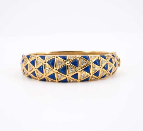 Van Cleef & Arpels. Crowned-Lapis-Lazuli-Diamond-Bangle - photo 1