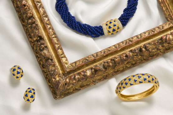 Van Cleef & Arpels. Lapislazuli-Diamant-Collier - Foto 6