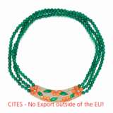 Van Cleef & Arpels. Chrysoprase-Coral-Diamond-Necklace - фото 1