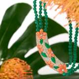 Van Cleef & Arpels. Chrysoprase-Coral-Diamond-Necklace - photo 5