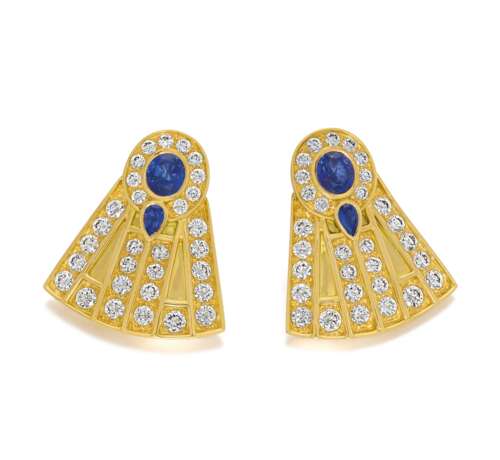René Kern. Sapphire-Diamond-Ear Jewellery - photo 1