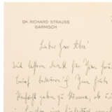 RICHARD STRAUSS (1864-1949) - Handgeschriebener Brief - Foto 1