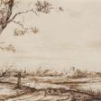 Jan Lievens. River Landscape with Tree and Cross - Marchandises aux enchères