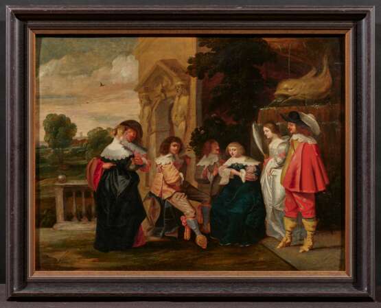 Christoph Jacobsz. van der Lamen. Elegant Society with Lute and Letter - photo 2