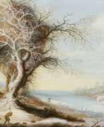 Paintings. Gysbrecht Leytens. Winter Landscape with a Lumberjack