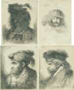 Джованни Бенедетто Кастильоне. Giovanni Benedetto Castiglione. Four Etchings: Heads of Prophets
