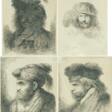 Giovanni Benedetto Castiglione. Four Etchings: Heads of Prophets - Аукционные товары