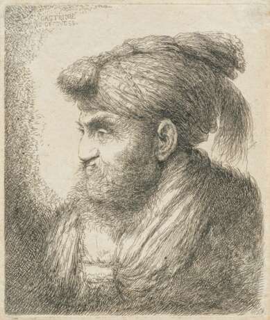 Giovanni Benedetto Castiglione. Four Etchings: Heads of Prophets - photo 8