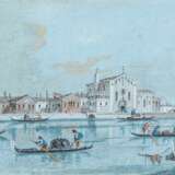 Giacomo Guardi. Ansicht der Insel Sant'Elena in Venedig - Foto 1