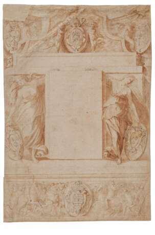 Andrea Camassei. Decoration Project with the Crest of the Barberini Family - photo 1