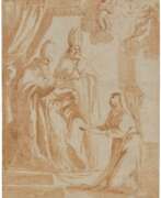 Giovanni Francesco Guerrieri (1589-1659). Giovanni Francesco Guerrieri. St Catherine in front of the Pope (?)