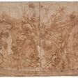 Domenico I Piola. Große dekorative Entwurfsskizze mit dem Bild des Heiligen Lukas und der Jungfrau Maria - Auktionsware