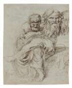 Übersicht. Luigi Sabatelli. Philosoph sitzend in Meditation und zwei Köpfe eines alten Mannes