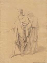 Vincenzo Camussini. Studie von drei stehenden männlichen Figuren