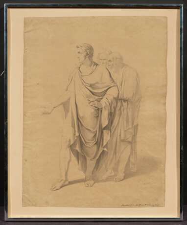 Vincenzo Camussini. Studie von drei stehenden männlichen Figuren - Foto 2
