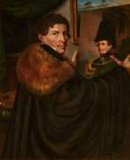 Karl Wilhelm von Heideck. Carl Wilhelm Freiherr von Heideck. The Painter's Self Portrait in front of his Portrait as Bavarian Officer