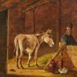 Eugène Verboeckhoven. Donkey in Stable - Аукционные товары