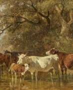 Иоганн Фридрих Вольц. Friedrich Voltz. Sheperds with Cattle at Water