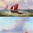 Louis Verboeckhoven. Two Paintings: Sailors in front of the Coast - Marchandises aux enchères