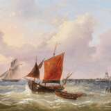 Louis Verboeckhoven. Two Paintings: Sailors in front of the Coast - photo 2