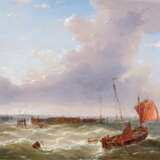 Louis Verboeckhoven. Two Paintings: Sailors in front of the Coast - photo 5