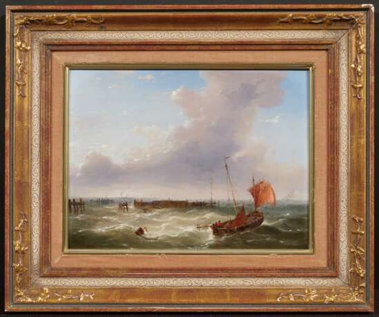 Louis Verboeckhoven. Two Paintings: Sailors in front of the Coast - фото 6