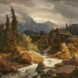 Andreas Achenbach. Wild Stream with Watermill in Norway - фото 1