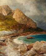 Oswald Achenbach. Oswald Achenbach. Fisher Boats at the Beach of Capri