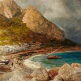 Oswald Achenbach. Fisher Boats at the Beach of Capri - фото 1