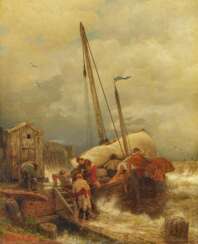 Andreas Achenbach. At the Bulwark in Ostend