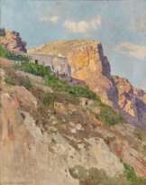 Eugen Bracht. Ruine einer Wallfahrtskapelle bei Varigotti, Riviera di Ponente