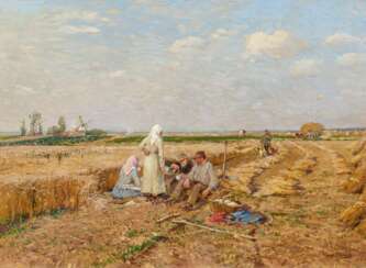 Hugo Mühlig. Break During the Grain Harvest