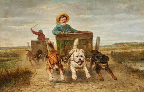 Henriette Ronner-Knip. Dog Cart Race - фото 1