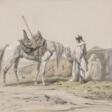 Theodor Horschelt. Two Resting Bedouins - Prix ​​des enchères