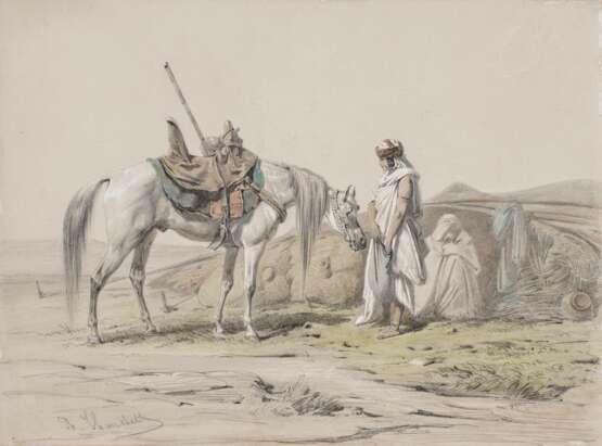 Theodor Horschelt. Zwei rastende Beduinen - Foto 1