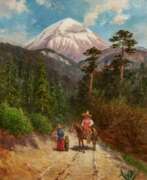 Август Лор. August Lohr. Mexican Forest Landscape below the Popocatepetl