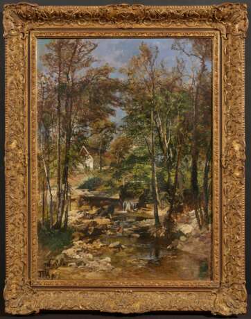 Josef Wenglein. Forest Landscape with Millstream - photo 2